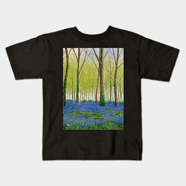 The Bluebell Wood Kids T-Shirt by richardpaul